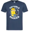 Чоловіча футболка Trouble maker minion Темно-синій фото