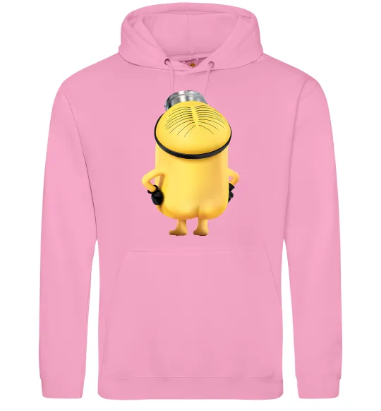 Мужская толстовка (худи) Міньйон спиною Розовый фото