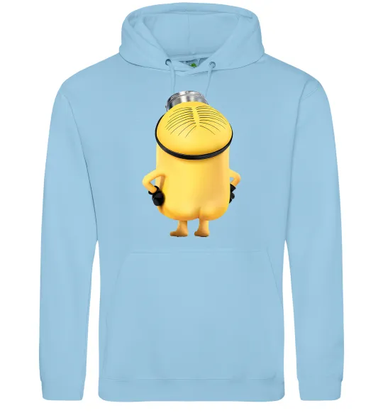 Мужская толстовка (худи) Міньйон спиною Голубой фото