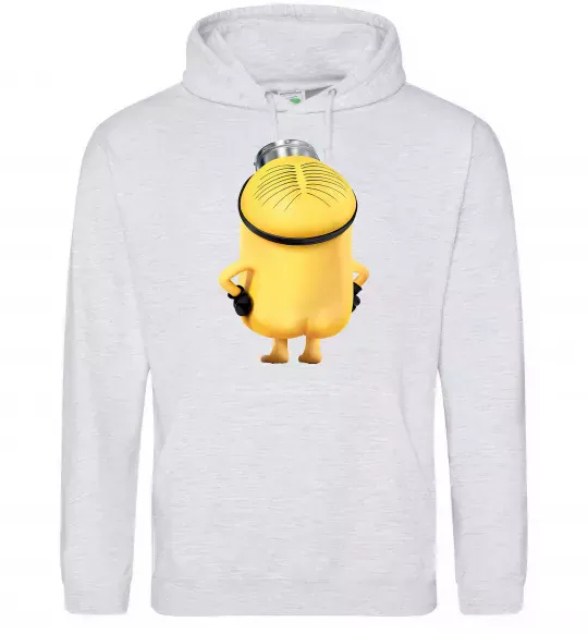 Жіноча толстовка (худі) Міньйон спиною Сірий меланж фото