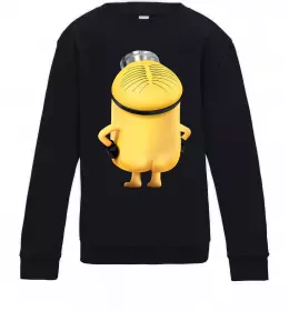 Детский Свитшот Міньйон спиною Черный фото