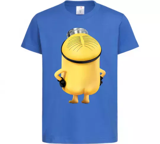 Дитяча футболка Міньйон спиною Яскраво-синій фото