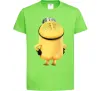 Дитяча футболка Міньйон спиною Лаймовий фото