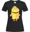 Жіноча футболка Міньйон спиною Чорний фото
