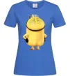 Жіноча футболка Міньйон спиною Яскраво-синій фото