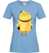Жіноча футболка Міньйон спиною Блакитний фото