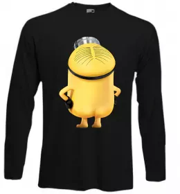 Лонгслив Міньйон спиною Черный фото