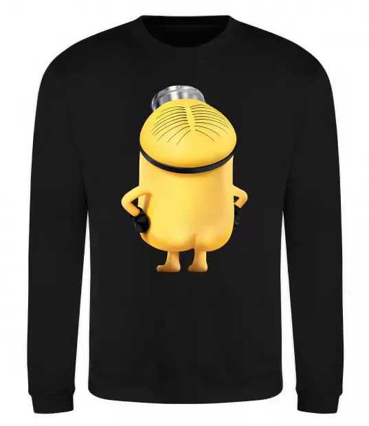 Світшот Міньйон спиною Чорний фото