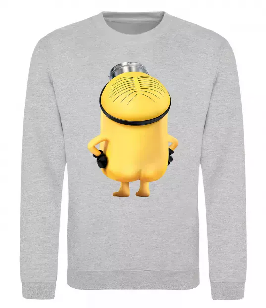 Світшот Міньйон спиною Сірий меланж фото