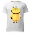 Чоловіча преміум футболка Міньйон спиною Білий фото