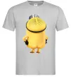 Мужская футболка Міньйон спиною Серый фото