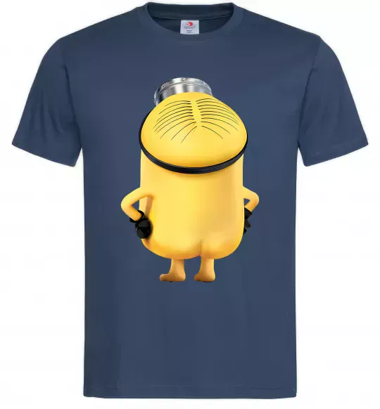 Мужская футболка Міньйон спиною Темно-синий фото