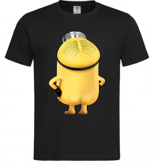 Мужская футболка Міньйон спиною Черный фото