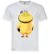 Мужская футболка Міньйон спиною Белый фото
