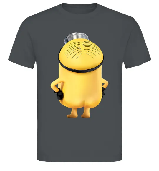 Мужская футболка Міньйон спиною Графит фото