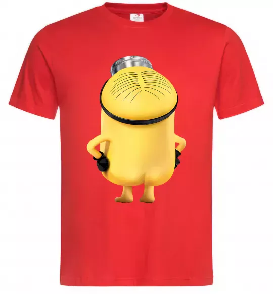 Мужская футболка Міньйон спиною Красный фото