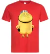 Мужская футболка Міньйон спиною Красный фото