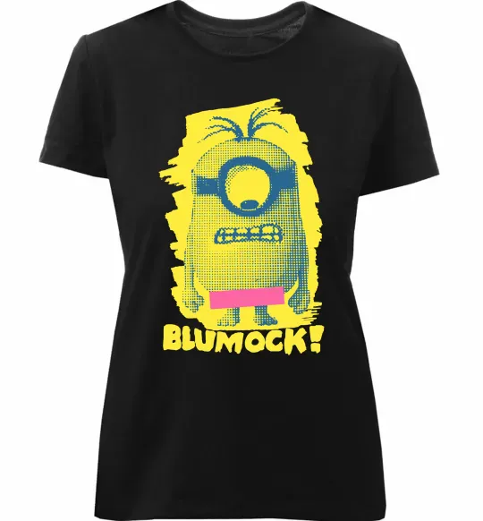 Жіноча преміум футболка Minion blumock Чорний фото
