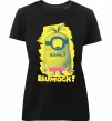 Жіноча преміум футболка Minion blumock Чорний фото