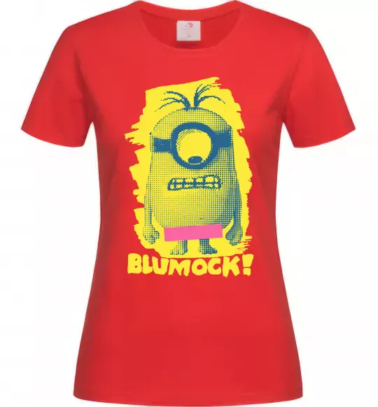 Женская футболка Minion blumock Красный фото