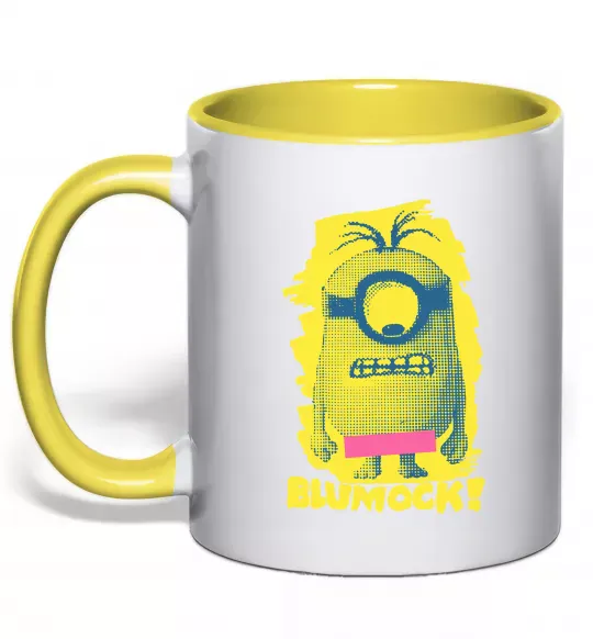 Чашка с цветной ручкой Minion blumock Солнечно желтый фото