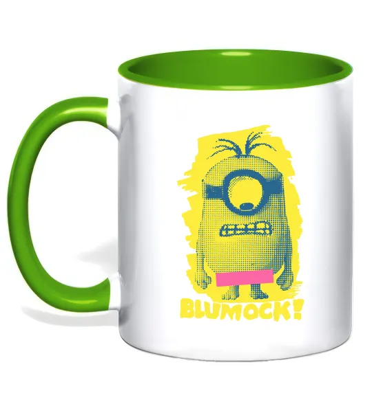 Чашка с цветной ручкой Minion blumock Лаймовый фото