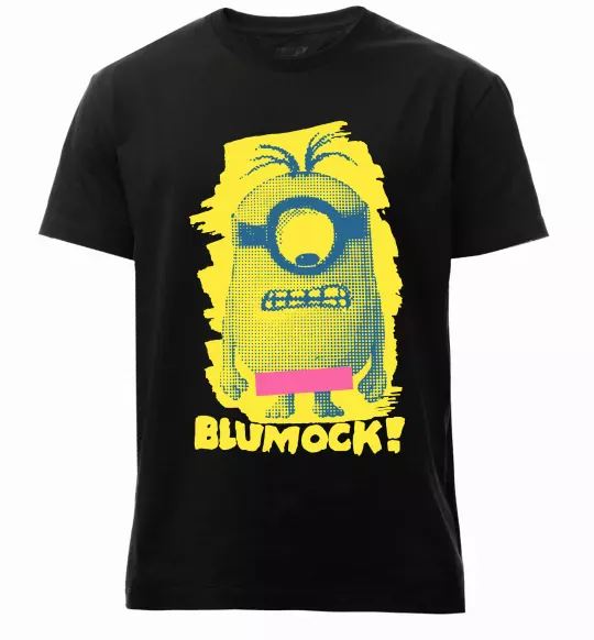 Чоловіча преміум футболка Minion blumock Чорний фото