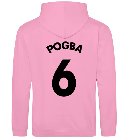 Мужская толстовка (худи) Pogba 6 Спина Розовый фото