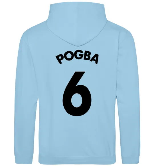 Мужская толстовка (худи) Pogba 6 Спина Голубой фото