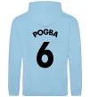 Мужская толстовка (худи) Pogba 6 Спина Голубой фото