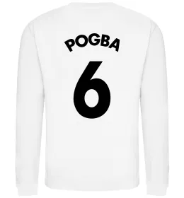 Свитшот Pogba 6 Спина Белый фото