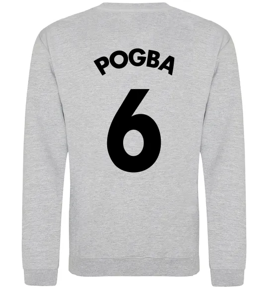 Свитшот Pogba 6 Спина Серый меланж фото