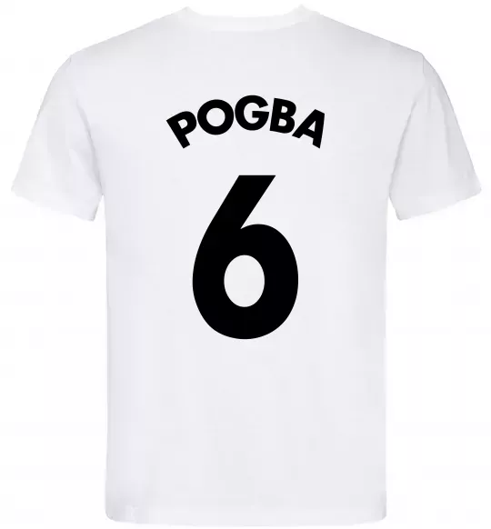 Мужская футболка Pogba 6 Спина Белый фото