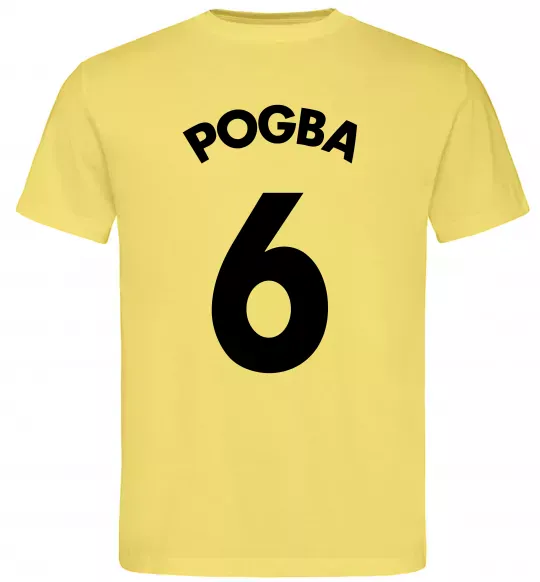 Мужская футболка Pogba 6 Спина Лимонный фото