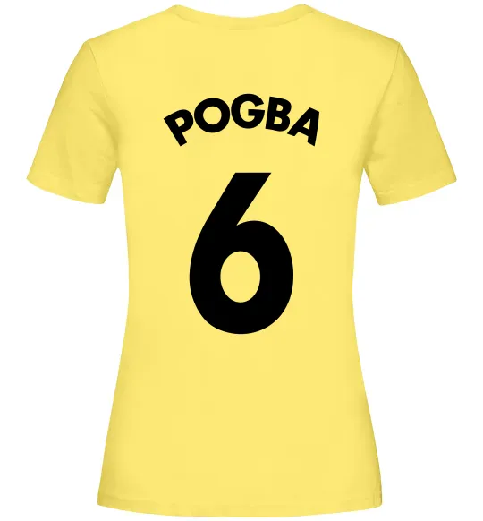 Женская футболка Pogba 6 Спина Лимонный фото