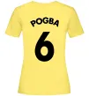 Женская футболка Pogba 6 Спина Лимонный фото