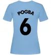 Женская футболка Pogba 6 Спина Голубой фото