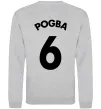Свитшот Pogba 6 Спина Серый меланж фото
