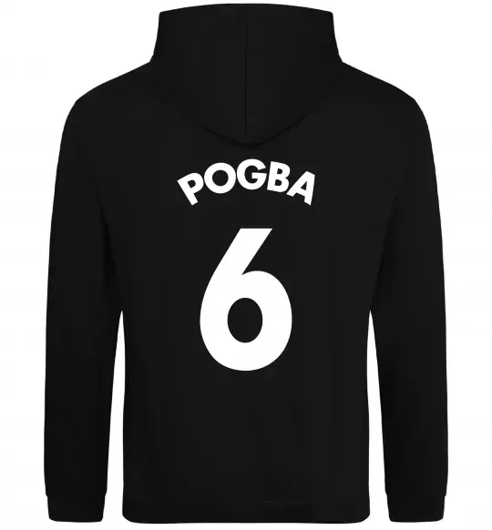 Мужская толстовка (худи) Pogba 6 Спина Черный фото