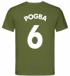 Мужская футболка Pogba 6 Спина Оливковый фото