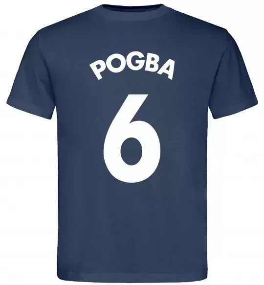 Мужская футболка Pogba 6 Спина Темно-синий фото