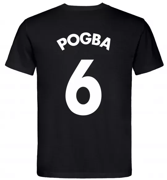 Мужская футболка Pogba 6 Спина Черный фото