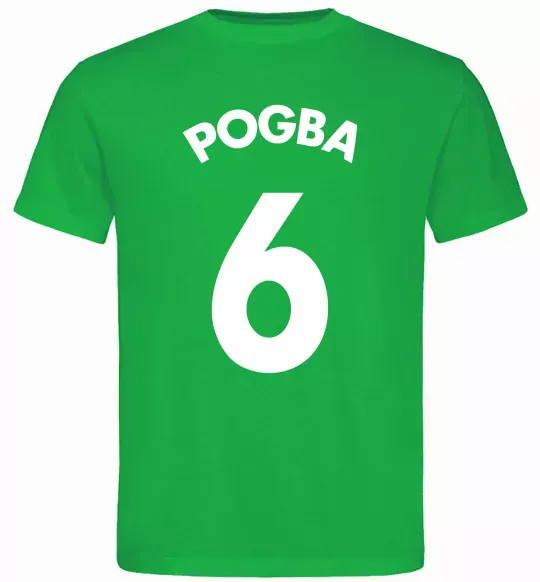 Мужская футболка Pogba 6 Спина Зеленый фото
