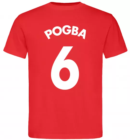 Мужская футболка Pogba 6 Спина Красный фото