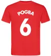 Мужская футболка Pogba 6 Спина Красный фото