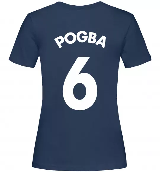 Женская футболка Pogba 6 Спина Темно-синий фото