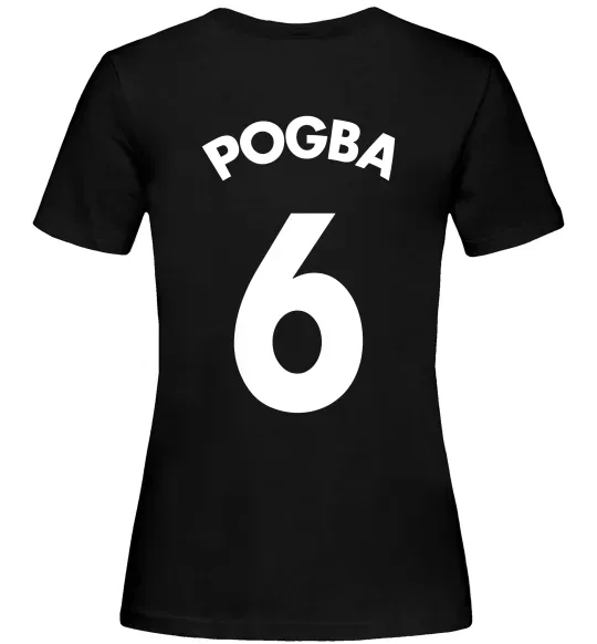 Женская футболка Pogba 6 Спина Черный фото