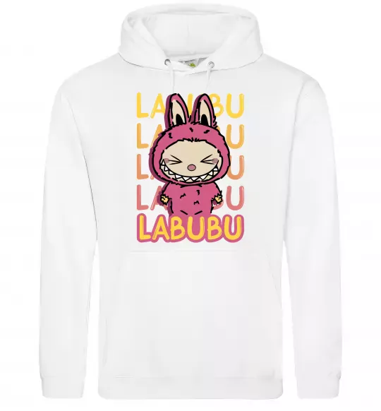 Мужская толстовка (худи) Cute Labubu Белый фото