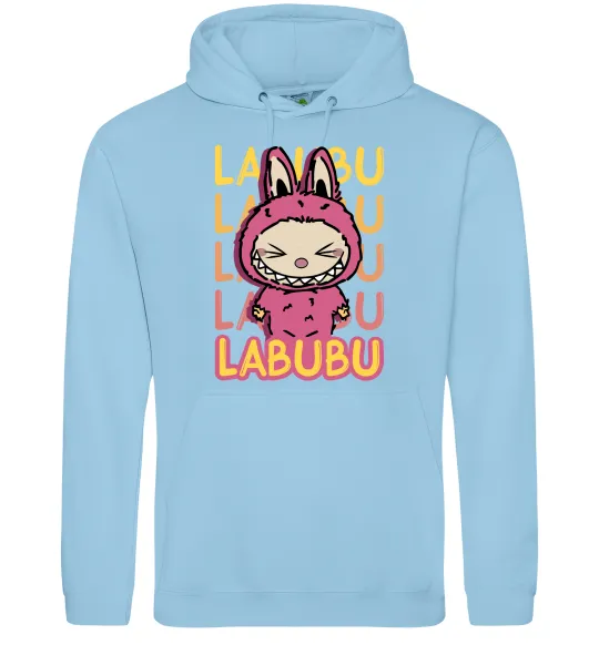 Чоловіча толстовка (худі) Cute Labubu Блакитний фото