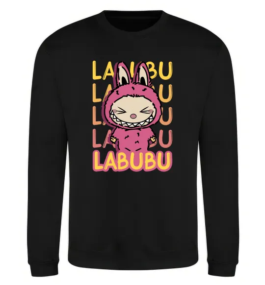 Світшот Cute Labubu Чорний фото